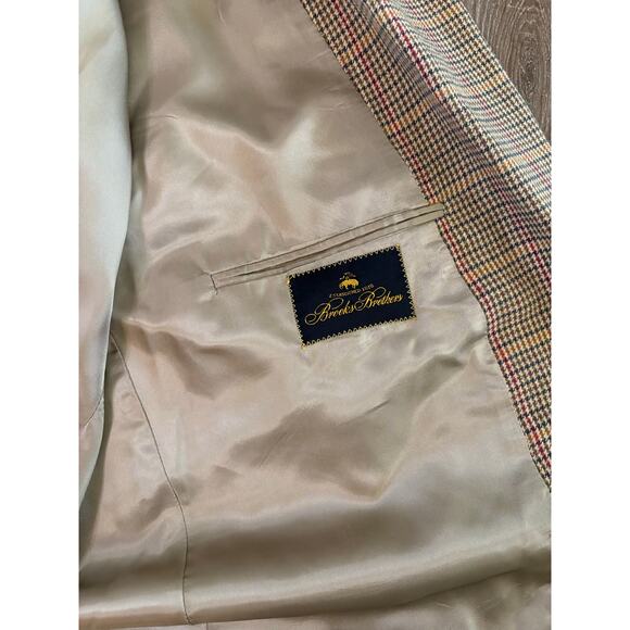 Vintage 90s Brooks Brothers Men’s Houndstooth Wool Sport Coat Made in USA – 44R - Picture 11 of 13